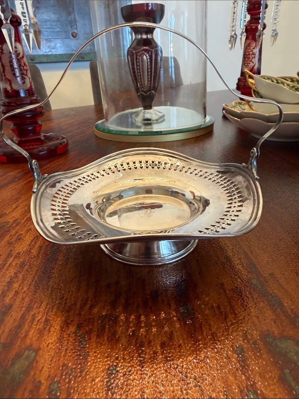 Silver-Plated Handled Dessert Basket - Classic Home Dining